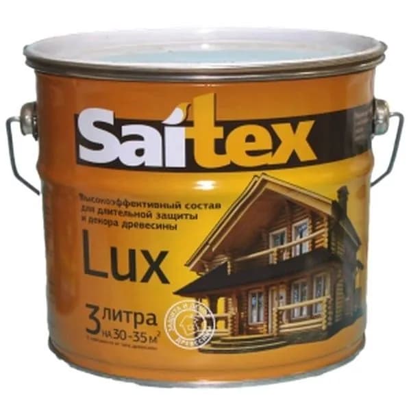 Пропитка,Антисептик,Состав ДЛЯ ЗАЩИТЫ И ДЕКОРА ДРЕВЕСИНЫ "SAITEX" LUX, Дуб Европейский 3.0 л.