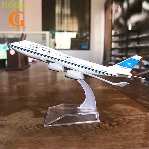 Металлическая Модель Самолета Boeing 747 Авиакомпании Kuwait Airways