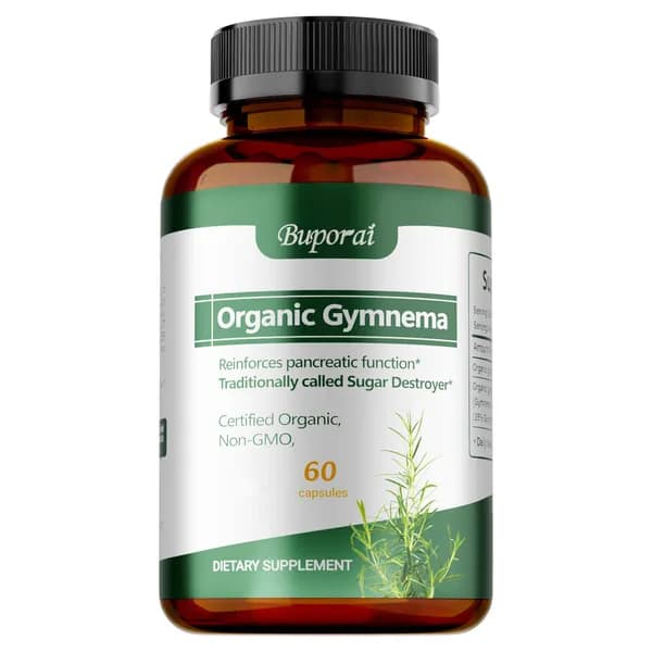 Биологически активная добавка Buporai Organic Gymnema - содержит гимнему - поддержка функции поджелудочной железы, поддержание здоровья кишечника