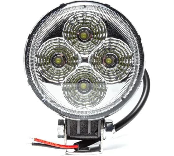 Фара светодиодная круглая 12W 4х3W (Flood) Рассеянный свет универсальная 12-24В, артикул AE12R-4LED-PC