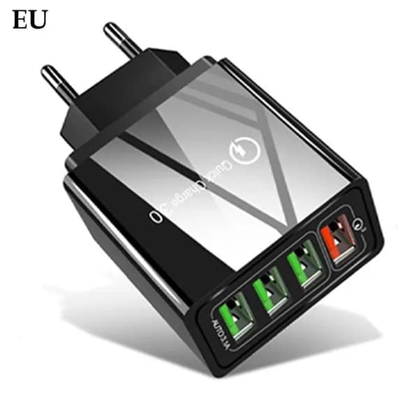 4 порта USB, зарядное устройство для телефона 5V/9V/12V, американский, европейский, британский стандарт
