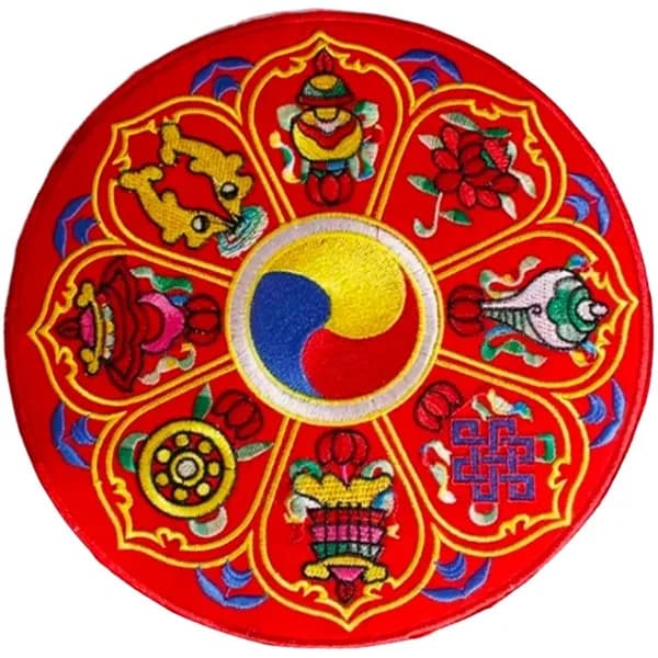 Красная Подушка Для Поющей Чаши, 13x13 См, Из Ткани, Для Предотвращения Повреждений Чаши, Для Медитации, 1 Штука