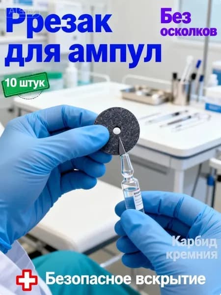 Резак для вскрытия ампул 10 шт, диск для подпиливания, пилка для ампул, медицинский инструмент для медсестер и домашней аптечки