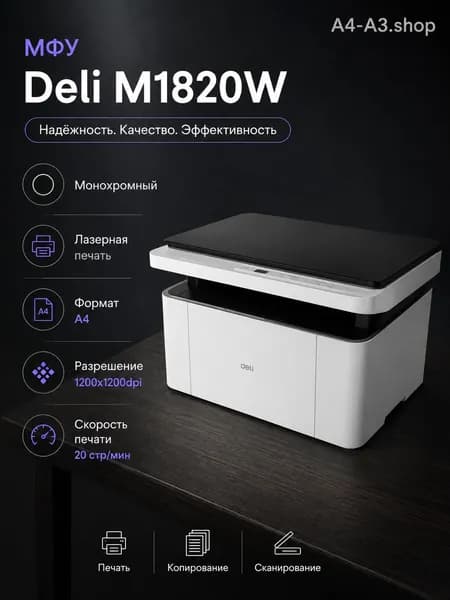 МФУ лазерное Deli M1820W