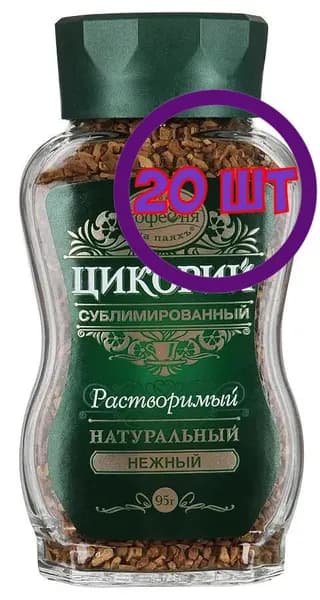 Московская кофейня на паяхъ Цикорий Нежный раст. субл., Стекло, 95 гр. (комплект 20 шт.) 5007389