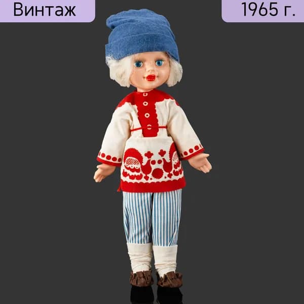 Кукла сувенирная "Емеля" автор Марианна Мотовилова, фабрика Ленигрушка, СССР 1960-1970 гг