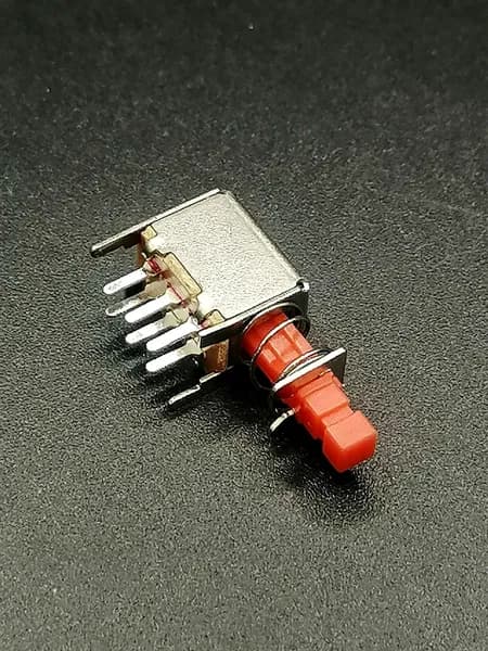 Кнопка 8*12.5*9мм 2*3pin горизонтальная с фиксацией MG-D33