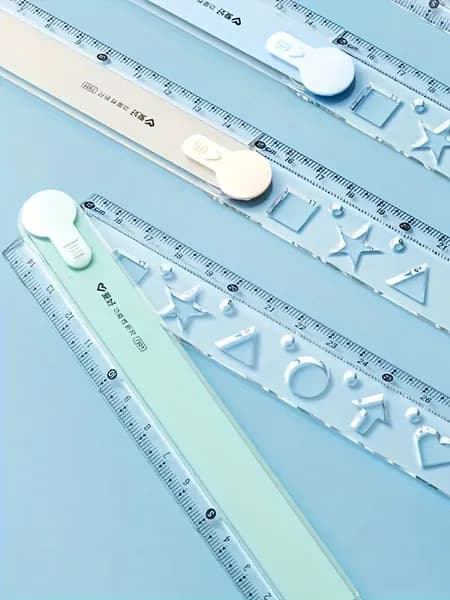 складная линейка 30 см Голубой, розовый, зелёный, бежевый 4 цвета на выбор Удобная для ношения линейка Инструмент для черчения геометрических фигур