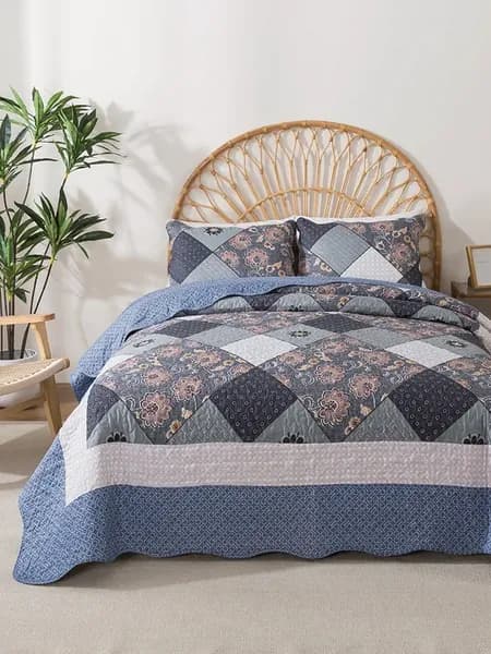 Покрывало 230х250 и 2 наволочки 50х70 Patchwork