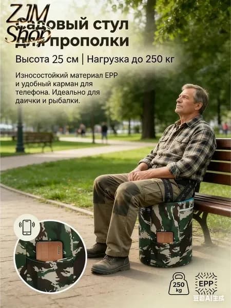 Садовый стул, Полипропилен, 25х25 см, 1 шт