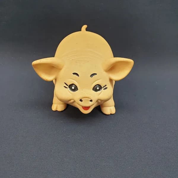 Винтажная игрушка СССР. Резиновый поросенок, фигурка для коллекции и декора интерьера