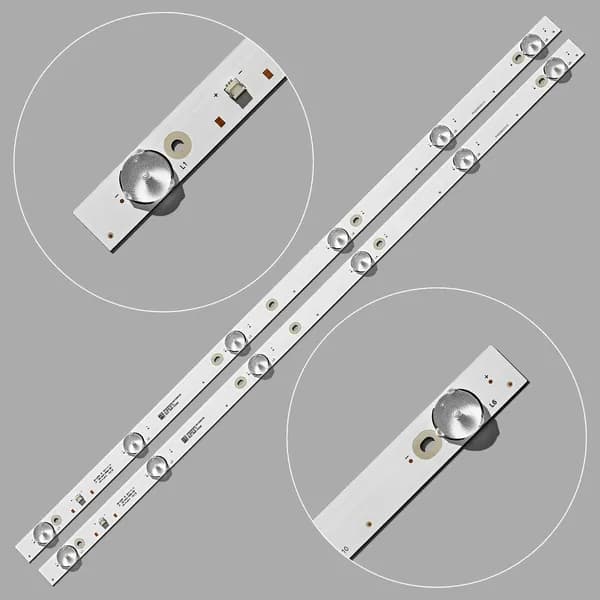 2шт LED Подсветка JLD32061330-081AS-M (+-) для телевизоров MS-L1343,L2202,L1074 (6 LED, 36 Вольт, 580мм) - 2 планки светодиодные