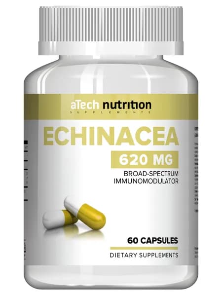 Эхинацея 620мг 60 капсул, aTech nutrition