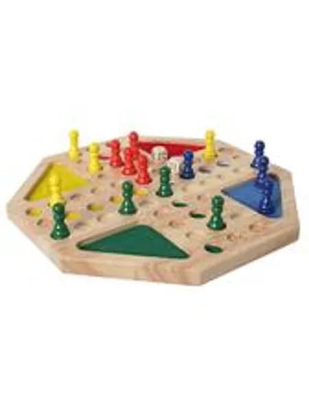 LUDO восьмиугольная настольная игра, очень прочное дерево гевеи, новая