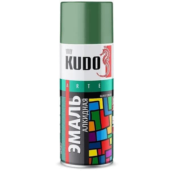 Краска универсальная KUDO, хаки, аэрозоль, 520мл