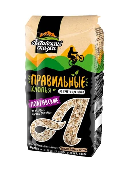 Хлопья Полтавские пшеничные Алтайская сказка, 400 г