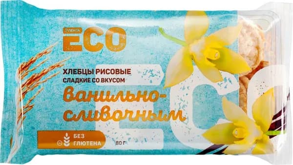 Хлебцы ЛЕНТА LIFE сладкие рисовые с ванильно-сливочным вкусом (Россия) 80г x 3 упаковки