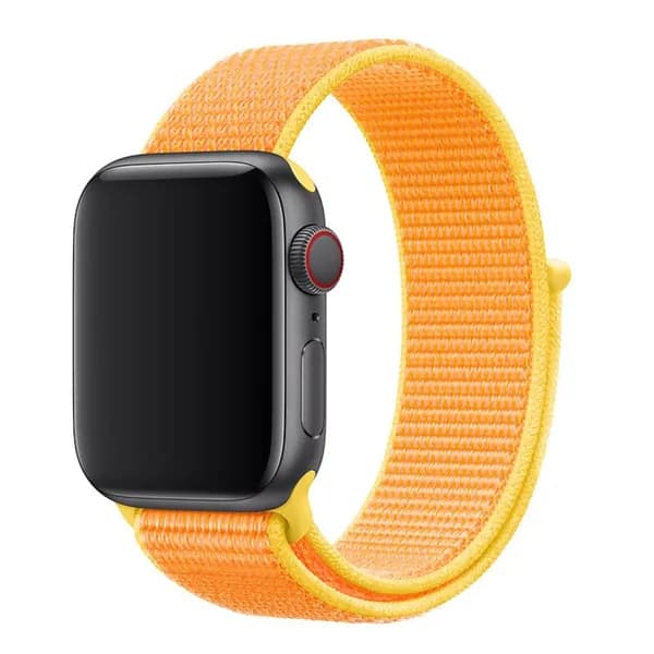 Нейлоновый ремешок для Apple Watch series 1-9 SE, SE 2 38-40-41 mm / Эластичный тканевый браслет на липучке