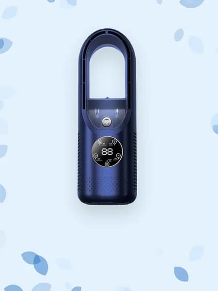 Настольный USB-вентилятор без лопастей с увлажнителем, Синий