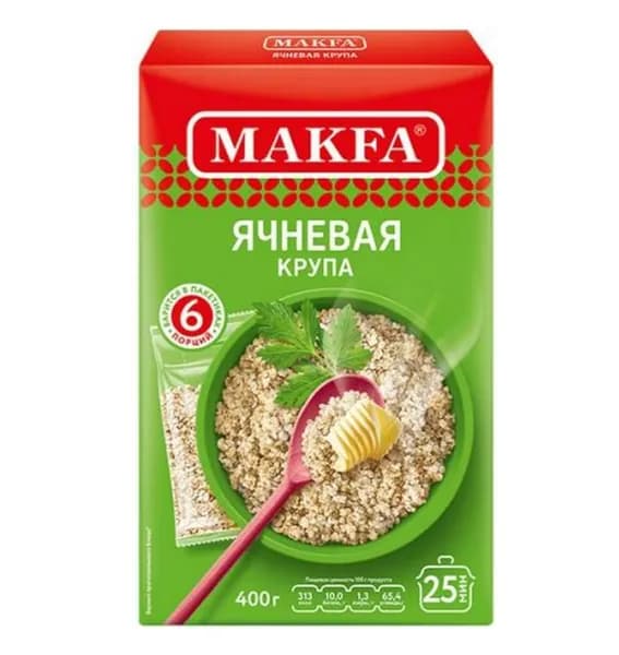Makfa Крупа ячменная Ячневая, 400 г
