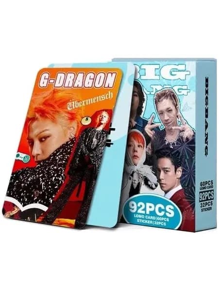 Карточки BIG BANG. Набор карточек кпоп, 60 карт + 32 стикера