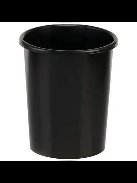 Корзина для бумаг 12л цельная черная