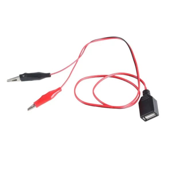 (1 шт.) Тестовый кабель USB 5В с зажимами крокодил мама