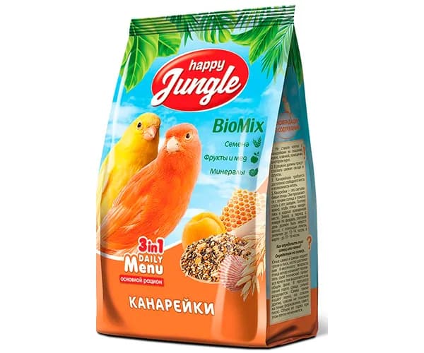 Корм для канареек Happy Jungle 500г j107