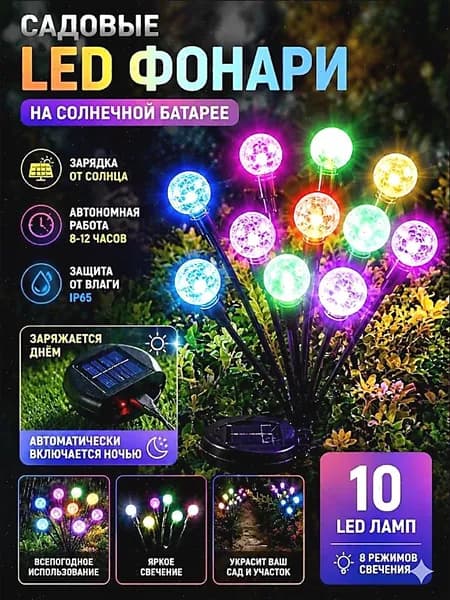 Уличный светильник, количество ламп:10шт