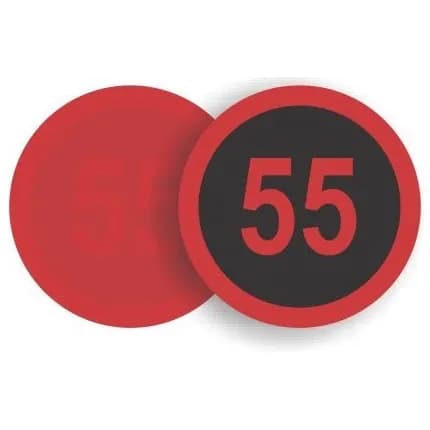 Термоиндикатор горячей поверхности обратимый "55 градусов" Hallcrest Numerical