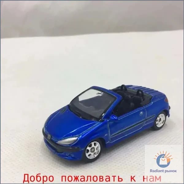 Эксклюзивный роадстер Citroen Peugeot 206CC из легкого сплава, масштаб 1:60, воссоздан в популярной модели автомобиля.