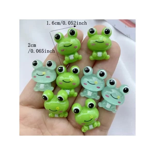 12pcs смоляная лягушка декоративные аксессуары