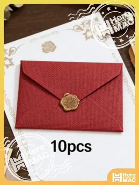 10pcs,Открытка конверт подарочный HEREMAC
