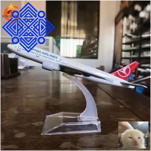 Премиальная металлическая модель самолета Boeing 777 от Turkish Airlines, качественный B777