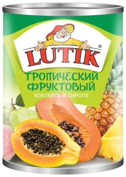 Фрукты Lutik тропические в сиропе, 580мл