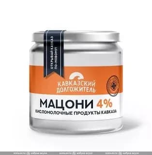 Мацони высокобелковое 4%, Кавказский долгожитель , 400 г 3 шт