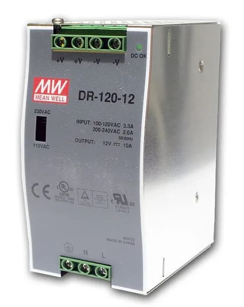 Mean Well DR-120-12, 12В, 10А, 120Вт Блок питания на DIN-рейку. Товар уцененный