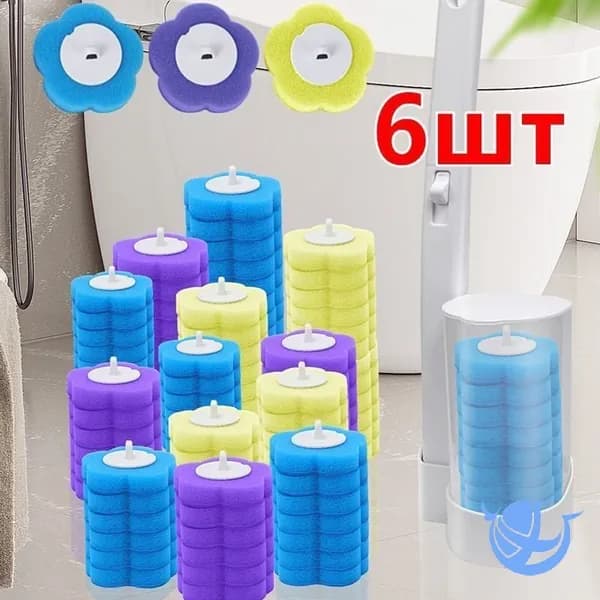 Насадка на ершик для унитаза, 6 шт