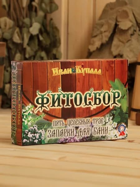 Набор запарок для бани и сауны "Фитосбор" в коробке, 5 шт. по 30 гр.