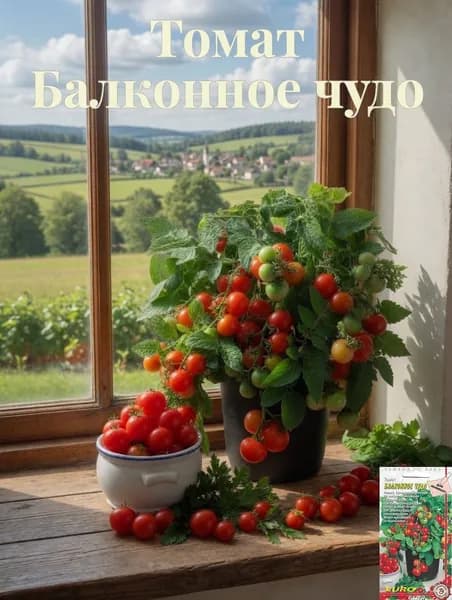 Томат балконный скороспелый Балконное чудо, семена