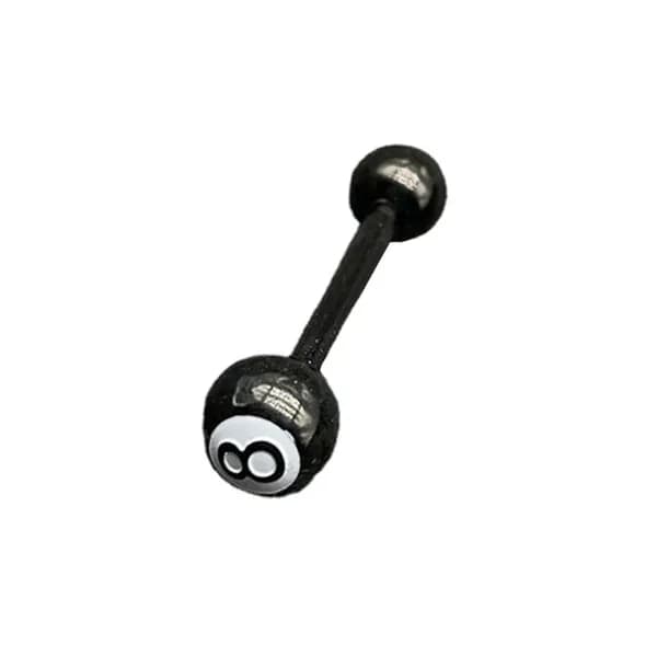 Черный номер 8 бильярдный шар для пирсинга языка для женщин, 16mm