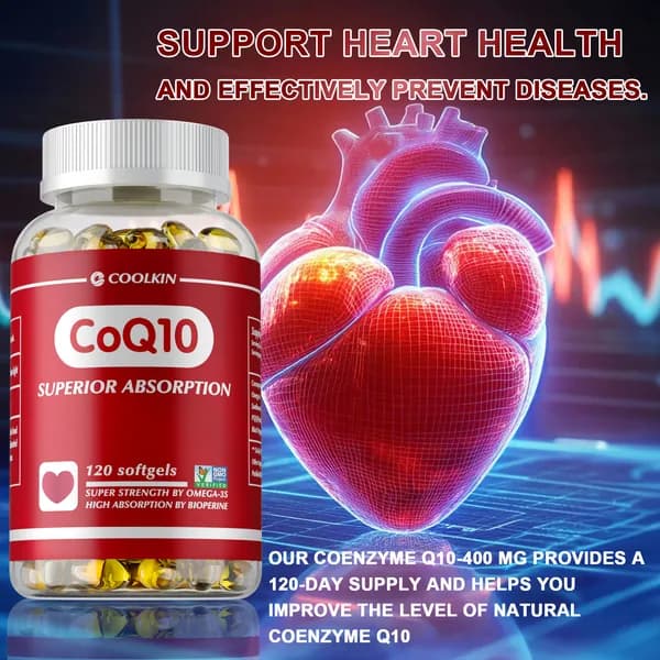 COOLKIN - Высокоусвояемый коэнзим Q10, содержащий мощные жирные кислоты омега-3, помогает поддерживать здоровье сердца и сосудов.