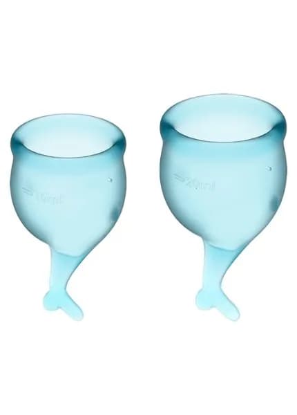 Набор менструальных чаш Satisfyer Feel secure Menstrual Cup (light blue)