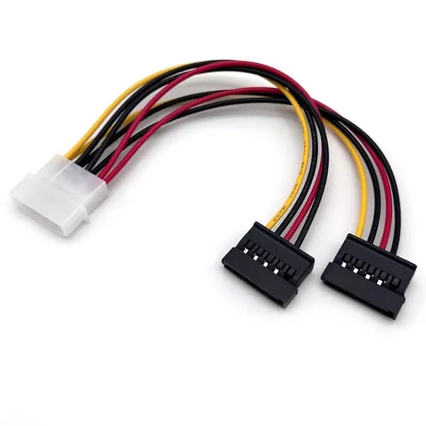 Кабель силовой для подключения 2-х жестких дисков MOLEX - 2 SATA 15-pin, 200мм