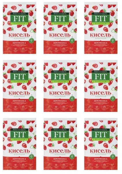 FitEffectum Кисель, земляника, 30 г - 9 шт