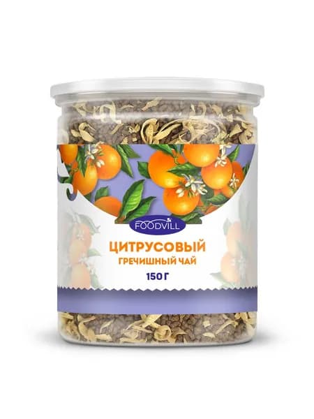 Гречишный чай ЦИТРУСОВЫЙ 150 гр., чайный напиток для похудения цитрус, гранулированный, ку цяо, FOODVILL