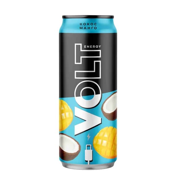 Энергетический напиток Volt Energy со вкусом Кокоса и Манго, 0,45 л