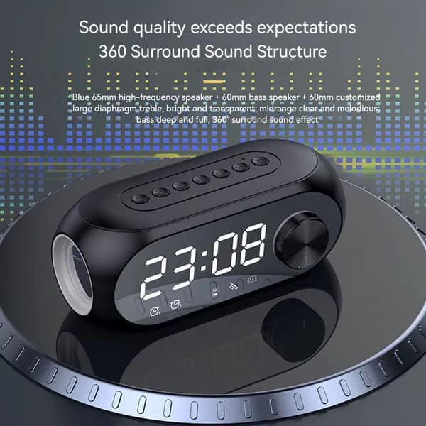 Bluetooth-колонка S8 с RGB-подсветкой, глубоким басом и будильником