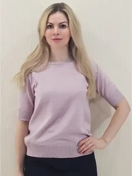 Базовый джемпер с коротким рукавом хлопок