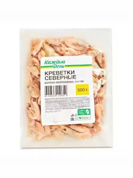 Креветки Каждый День варено-мороженные 150/180 500 г